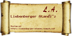 Liebenberger Atanáz névjegykártya